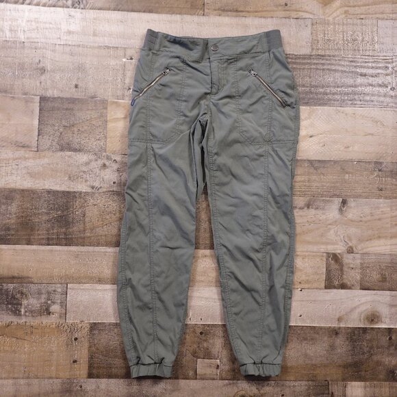 Athleta Trekkie Crop Jogger Women’s 6 Olive Green Utility Travel - Picture 1 of 11